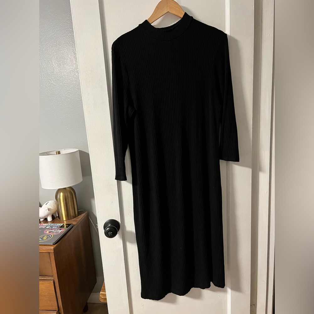 A new day mockneck ribbed sweater dress